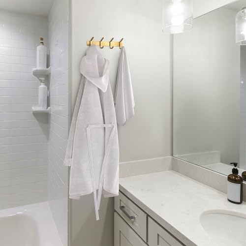 Brushed Gold Wall Mounted Coat Rack – 12 Inch Stainless Steel Rail - Image 6