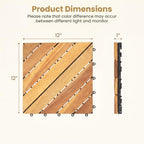 Goplus 48-Pack Acacia Wood Interlocking Deck Tiles - Image 6