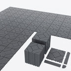 44 Interlocking Deck Tiles 12x12in +12 Edges Trim & 4 Corners by Unknown