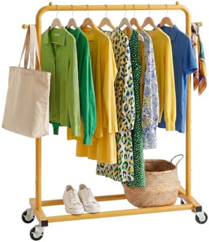 Sywhitta Metal Clothing Rack on Wheels by haseverythingyouneed
