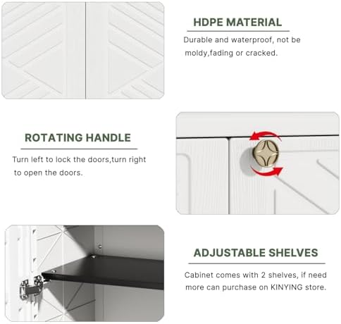 KINYING Outdoor Storage Cabinet Waterproof - Image 5