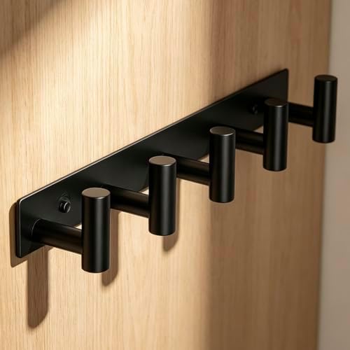 Black Coat Wall Mounted Rack - Image 7