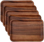 5PCS Serving Acacia Wood Valet Tray by Velinjowy