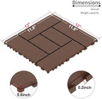 Plastic Interlocking Deck Tiles, 44 Pack Patio Sheets - Image 2