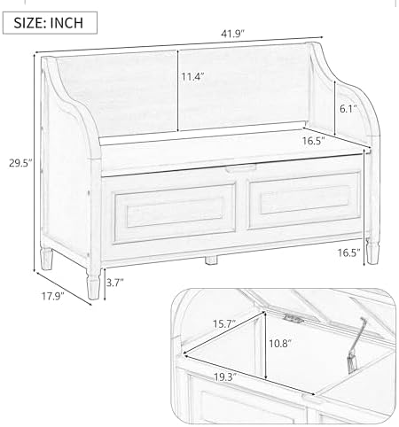 Knocbel Rustic Entry Storage Bench - Image 2