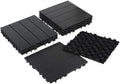 Neoaider 9PCS Plastic Interlocking Decking Tiles 12" x 12", Dark Grey by Neoaider