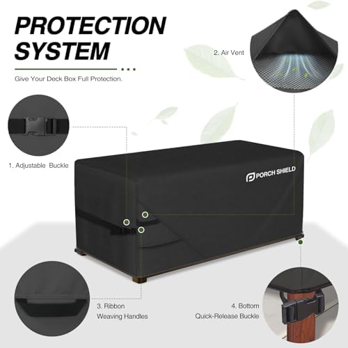 Porch Shield Patio Deck Box Storage Cover 44 x 28 x 24 inch - Image 3
