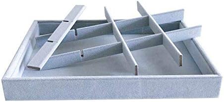 Grey Velvet Stackable Organizer Premium Grade Fabric Soft Protection - Image 5
