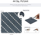 Interlocking Deck Tiles 44 Pack, Plastic Outdoor Deck Tiles - Image 2