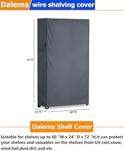 Waterproof Shelf Cover, 600D Heavy Duty Dustproof Storage Wire Rack Covers - Image 3