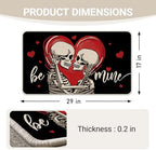 Valentines Day Skeleton Welcome Front Door Mat - Image 3