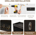 Key Holder Wall Mount with Mail Organizer, 6 Hooks & Shelf - Image 7