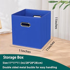 Black Foldable Storage Cubes Bins, Fabric Storage Box Cubes Organizer Baskets - Image 2