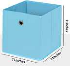 Foldable Storage Cubes Bins, 11 Inch Cloth Storage Cube Fabric Storage Box - Image 2