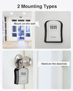 Puroma Key Lock Box Outdoor 4 Digit Code Combination Lockbox House, 4 Gray - Image 2