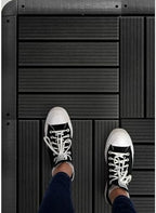 FloorPops Edge Strip Interlocking Deck Tiles, Dark Grey - Image 2