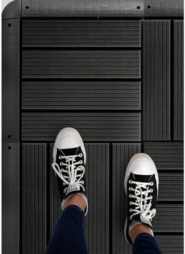 FloorPops Edge Strip Interlocking Deck Tiles, Dark Grey - Image 2