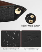 VLANDO Valet Tray for Men, Foldable PU Leather Catchall Tray - Image 5