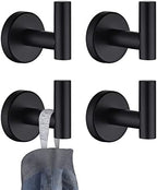 JQK Black Bathroom Towel Hook, Coat Robe Clothes Hook by Homeimprovement