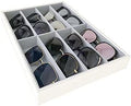 Premium Quality Sunglasses Tray Organizer Display PU Leather Exterior Soft by SVEADISPLAY