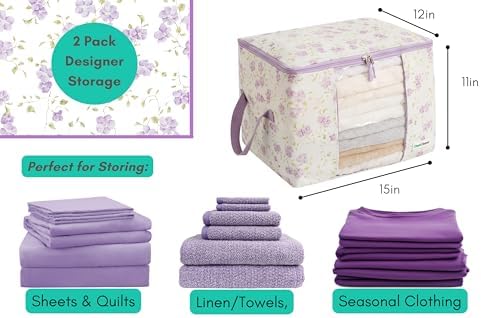 Chaos Cleared Canvas Storage Bags Designer Organizer 2 Pack – Seasonal Storage - Image 2
