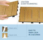 33 PCS 12×12 Inch Solid Acacia Wood Interlocking Deck Tiles, All-Weather - Image 7
