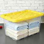 4-Pack 27 Gallon Clear Storage Bins, Heavy-Duty Snap-Fit Lids - Image 6