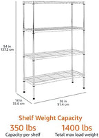 Amazon Basics 4-Shelf Adjustable Heavy Duty Steel Wire Rack Storage Shelving - Image 5