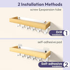 SWTYMIKI Key Holder Wall Mount-Wooden Key Hooks - Image 4