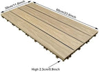 1/6/12 pcs 12x24 Inch Patio Deck Tiles, Waterproof Non-Slip Wood Plastic - Image 4