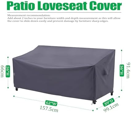 F&J Outdoors 2-Seater Patio Loveseat Covers - Image 2