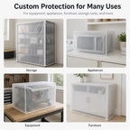 Custom Frosted PVC Dust Cover, Made to Size, Zipper Drawstring - Image 5