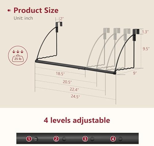 Tajsoon Over the Door Hanger Expandable & Adjustable - Image 7
