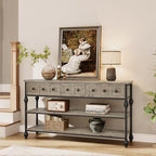 Garvee 52" Console Table with 3 Drawers, Roman Column Entryway Table, Narrow by Garvee