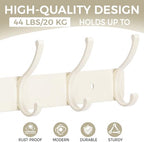 Dntorx Coat Rack Wall Mount, 2 Pack White Coat Hooks Hanger Wall - Image 3