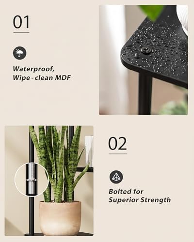 GENTINGBRO Tall Plant Stand Indoor 5 Tier Plant Shelf - Image 5