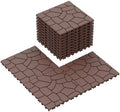 44 Pack Interlocking Deck Tiles, All-Weather Outdoor Deck Tiles by Unknown