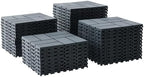 Plastic Interlocking Deck Tiles 12"x12" Waterproof Outdoor Patio Flooring PP - Image 5