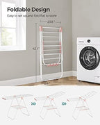 SONGMICS Clothes Drying Rack, Foldable Space-Saving Laundry Drying Rack - Image 4