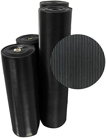 Rubber-Cal Fine Rib Corrugated Rubber Floor Mat by Rubber-Cal