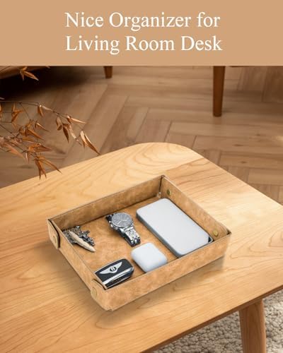 CASIRENA Faux Leather Valet Tray Organizer - Image 7