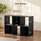 LUCKLIFE 6-Cube Storage Organizer, Modular Bookcase Shelf - Image 2