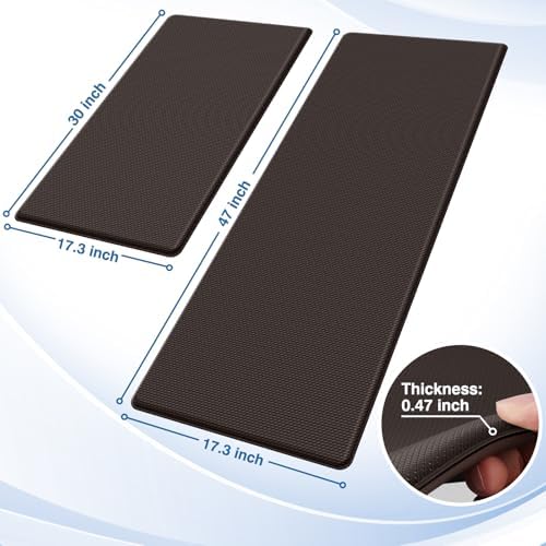 StepRite Kitchen Mats for Floor, 2-Piece Anti-Fatigue Rugs - Image 2