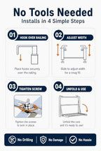 Balcony Portable Clothes Drying Rack, No Drill//Multipurpose//Space Saving - Image 3