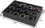 Julysky 2Pcs 12 Grids Stackable Jewelry Organizer Trays - Image 5