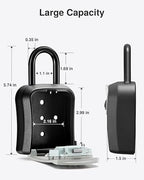 Puroma Key Lock Box Outdoor 4 Digit Code Combination Lockbox House, 4 Gray - Image 6