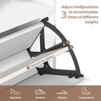 Narrow Hall Tree with Storage, Modern Entryway Coat Rack with Shoe Cabinet - Image 4