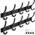 Coat Rack Wall Mounted, 5 Coat Hooks by ZGELIN