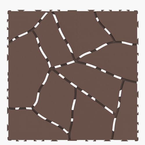 44 Pack Plastic Interlocking Deck Tiles 12" x 12" Interlocking Rubber Floor - Image 3