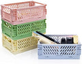 4 Pack Mini Foldable Plastic Small Baskets by Xhwykzz